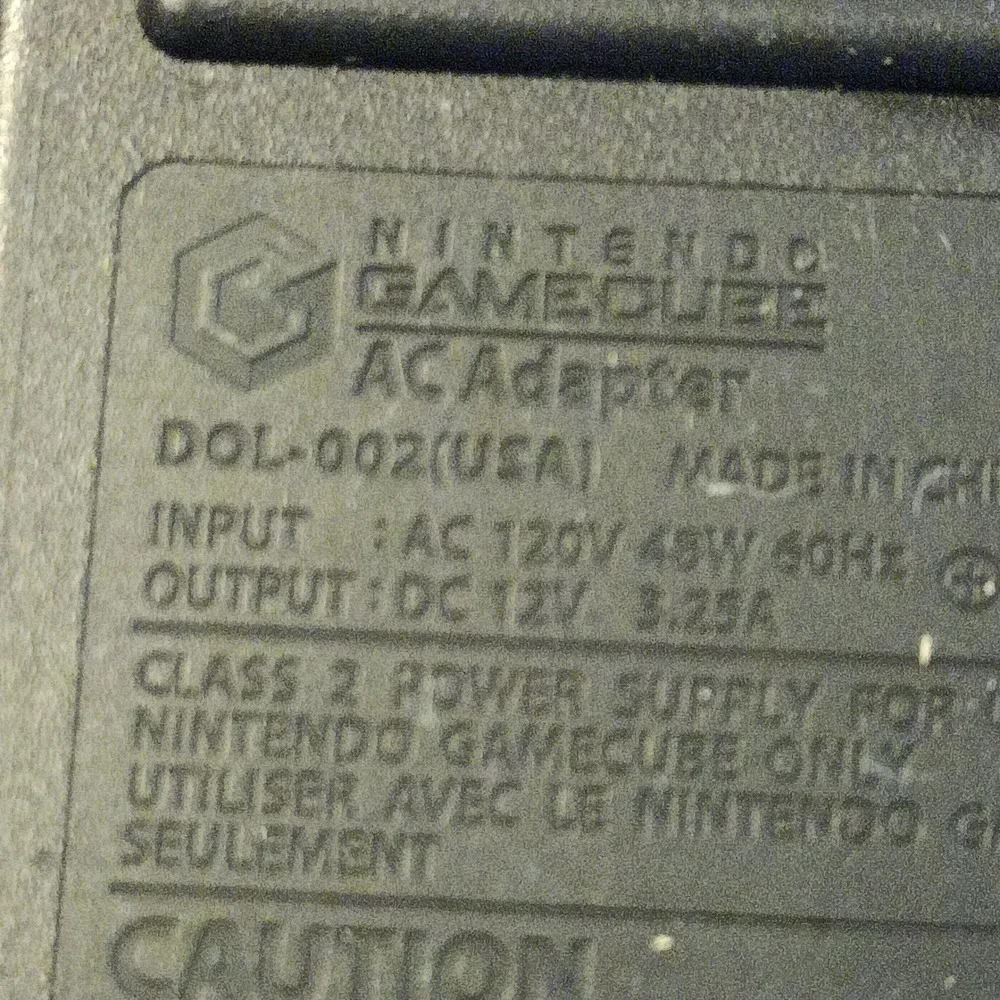 Original OEM Nintendo Gamecube Power Supply AC Adapter DOL-002 r2